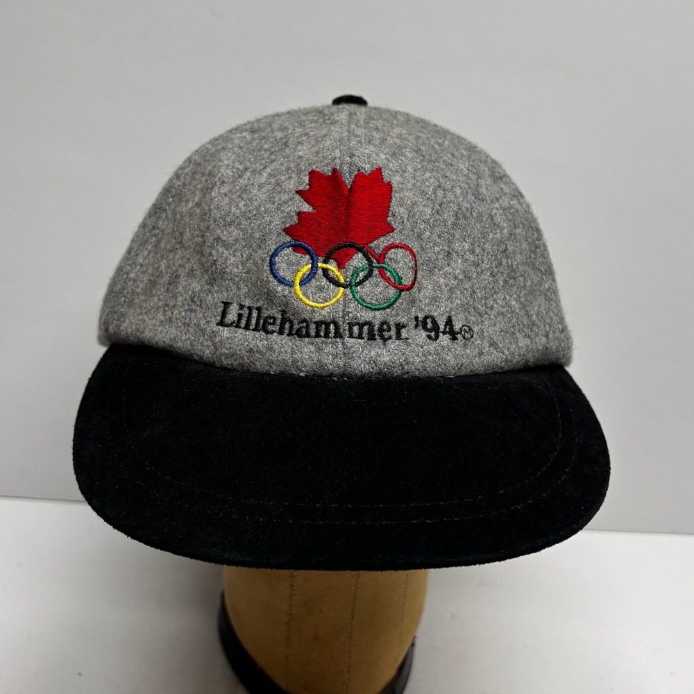 Vintage 1994 Lillehammer Olympics Canada Hat Kalson Group Wool Leather Strapback